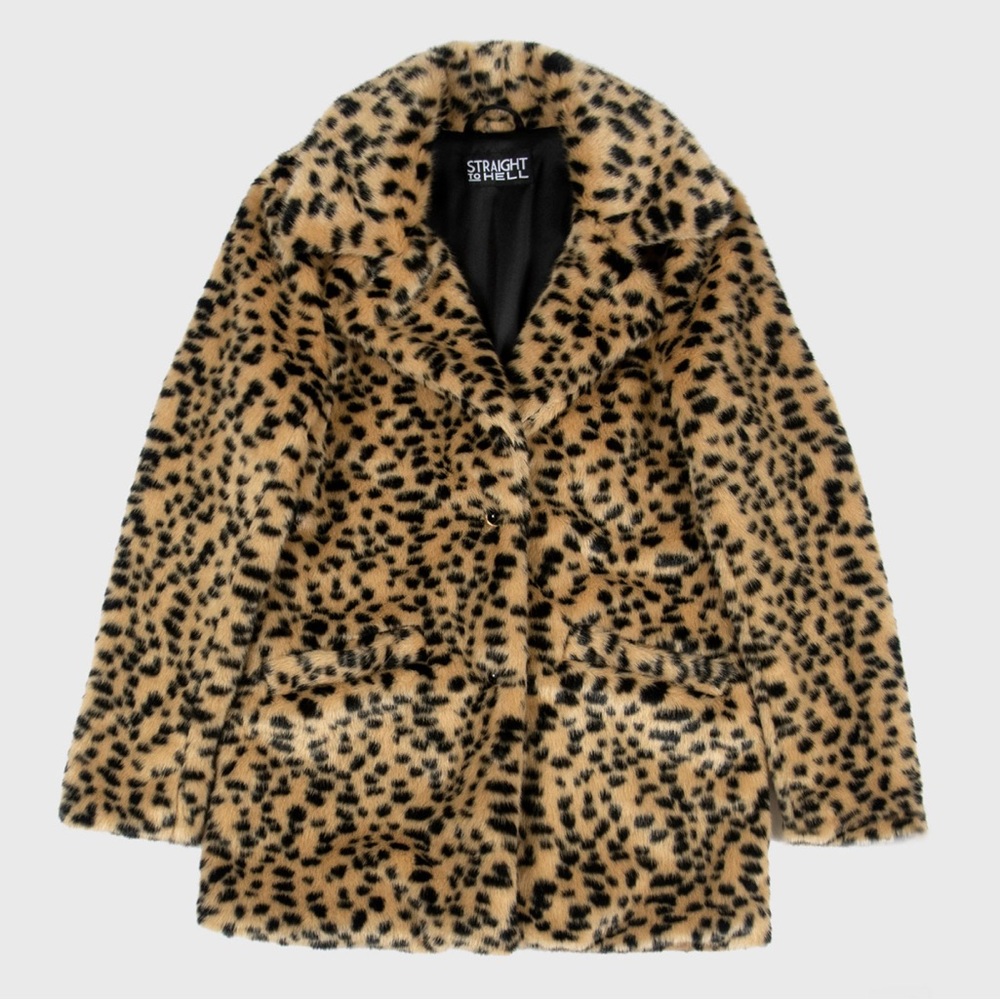 Leopard Print Teddy Jacket